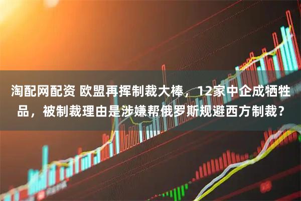 淘配网配资 欧盟再挥制裁大棒，12家中企成牺牲品，被制裁理由是涉嫌帮俄罗斯规避西方制裁？