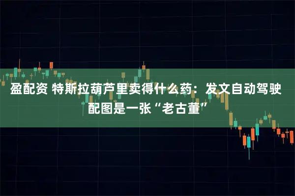 盈配资 特斯拉葫芦里卖得什么药：发文自动驾驶 配图是一张“老古董”